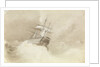 HMS 'Trafalgar' losing her rudder-head in a north-easterly gale off Malta, 1 February 1852 by George Pechell Mends