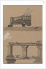 Two sketches, St Paul preaching at Solonica and architecture of an ancient gateway by Harry Edmund Edgell
