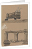 Two sketches, St Paul preaching at Solonica and architecture of an ancient gateway by Harry Edmund Edgell