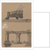 Two sketches, St Paul preaching at Solonica and architecture of an ancient gateway by Harry Edmund Edgell