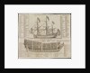 A ship of war, of the first rate with rigging & at anchor, the section of a first rate ship by J. Mynde
