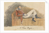 Soldier in uniform lounging on a sofa by Robert Streatfeild