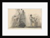 Two deck scenes, two men relaxing on deck, and a man working a winding handle fixed on a barrel by Robert Streatfeild