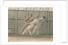 Deck scene with three men hauling on a rope by Robert Streatfeild