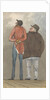 Two figures, one tall and thin, the other shorter and plump, seen from behind by Robert Streatfeild