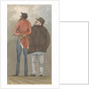 Two figures, one tall and thin, the other shorter and plump, seen from behind by Robert Streatfeild