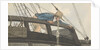 Deck scene, man being seasick over the ship's rail by Robert Streatfeild