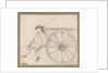 Small sketch of a farm-hand sitting on a cart by Robert Streatfeild