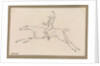 Small sketch of a jockey on a galloping racehorse by Robert Streatfeild