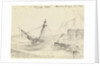 Corvette HMS 'Orestes' at anchor in a storm at Malaga by William Hay Wardrop