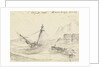 Corvette HMS 'Orestes' at anchor in a storm at Malaga by William Hay Wardrop