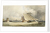 A schooner and a Dutch vessel close hauled in a fresh breeze in St Helier's Bay, Jersey, 1846 by Alfred Herbert