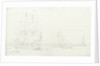 An English third-rate drying sails and several galliots becalmed off Greenwich by Willem van de Velde the Elder
