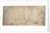 An English yacht at anchor furling sail by Willem van de Velde the Elder
