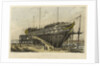 The 'Nelson' on the Stocks, building at Woolwich in the Year 1814 by L. Francia