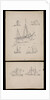 Seven illustrations on two cards regarding article on 'Trows ' in Mariner's Mirror by Robert Morton Nance