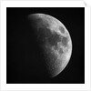 Astronomical glass plate slide of the Moon in first quarter (1899) by Unknown
