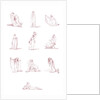 A compilation of Emma Hamilton's Attitudes in red by National Maritime Museum Photo Studio after Frederick Rehberg