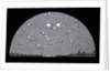 Astronomical black and white glass slide of diagram of Moon's position on star chart over London by Unknown