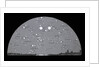 Astronomical black and white glass slide of diagram of Moon's position on star chart over London by Unknown