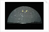 Astronomical black and white glass slide of diagram of Moon's position on star chart over London by Unknown