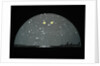Astronomical black and white glass slide of diagram of Moon's position on star chart over London by Unknown