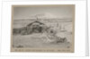 Hut and Mt. Erebus photographed by moonlight by Herbert George Ponting