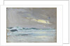 Green waves breaking on a beach by John Everett