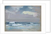 Blue waves breaking on a beach by John Everett