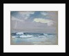 Blue waves breaking on a beach by John Everett