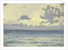 Seascape, ships on a calm horizon by John Everett