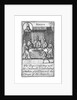 1588 Armada Playing Cards, Knave of Hearts. 'The Pope consulting with his Cardinalls & Contributing a Million of Gold towards the Charge of the Armada' by unknown
