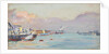 A harbour scene by John Everett