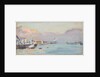 A harbour scene by John Everett