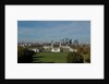 Autumnal image of the Queens House in Greenwich including a view from General Wolfe statue & the park by National Maritime Museum