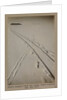 Adelie penguin track and sledge track crossing by Herbert George Ponting