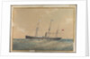 Screw steam ship flying Satsuma flag, probably 'Lotus' by Unknown