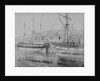 The 'Mary Dugdale' (1835) alongside a quay at Swansea. Inversed digital file to create b&w positive by Calvert Richard Jones