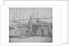 The quarterdeck and poop deck of the 80-gun three-decker HMS 'Superb' (1842). Inversed digital file to create b&w positive by William Henry Fox Talbot; Nicolaas Henneman