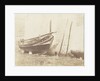 Starboard bow view of an ornate Maltese Luzzu ashore by Calvert Richard Jones
