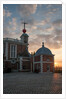 Sunset at the Royal Observatory Greenwich towards courtyard & Flamsteed House by National Maritime Museum