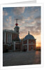 Sunset at the Royal Observatory Greenwich towards courtyard & Flamsteed House by National Maritime Museum