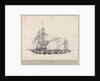 HMS 'Hyperion' Capt Cunby. Capture of the Rattlesnake after a chase of 48 hours by Midshipman Charles W. Browne