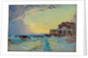 A beach seascape with a resort building, Le Croisic by Unknown