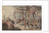 Embarking troops and horses at Ramsgate by John Augustus Atkinson