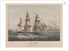 HMS 'Indus' (Captn. Sir I. Stirling C.B.) leaving the Bay of Naples 13th June 1843 by Charles Frederick de Brocktorff