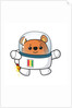 Space Ted in his space suit with jetpack ignited by Anonymous