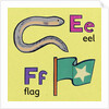Eel and flag children graphic by Anonymous