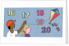 16, 17, 18, 19 and 20. A boy and girl, flying a kite childrens graphic by Anonymous