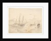 HMS Rattlesnake running through the coral barrier on the Louisiade Archipelago, 1849 by 